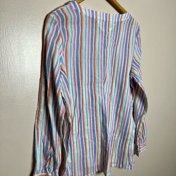 CLEARANCE! Tommy Hilfiger Colorful Striped Tunic Size L EUC - Picture 4 of 5